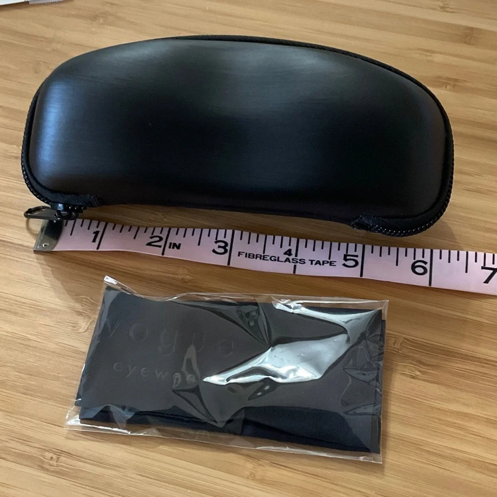 NWOT Vogue Sleek Black glasses case